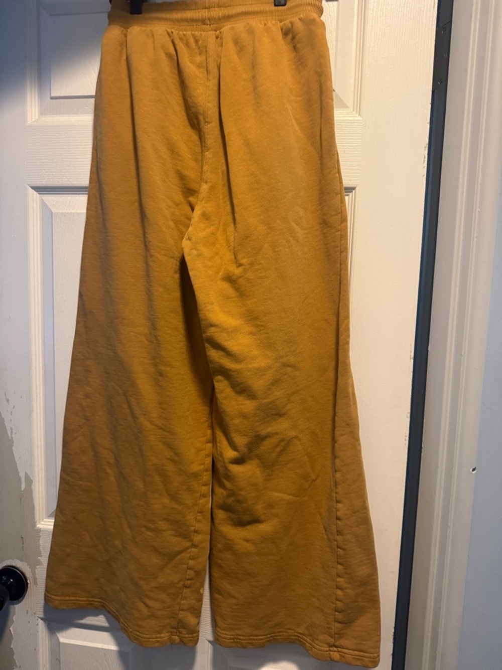FP Movement by Free People Mustard Wide Leg Drawstring Pants- Flawed - Picture 4 of 6